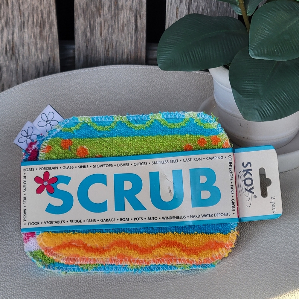 Skoy Vibrant Scrub Sponge Set of 2 - Picture 3 of 6